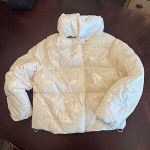 a new day Women's Light Beige Puffer Jacket